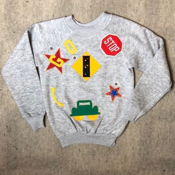 Vintage 1980’s “Stop Go” Patch sweatshirt - Picture 1 of 7